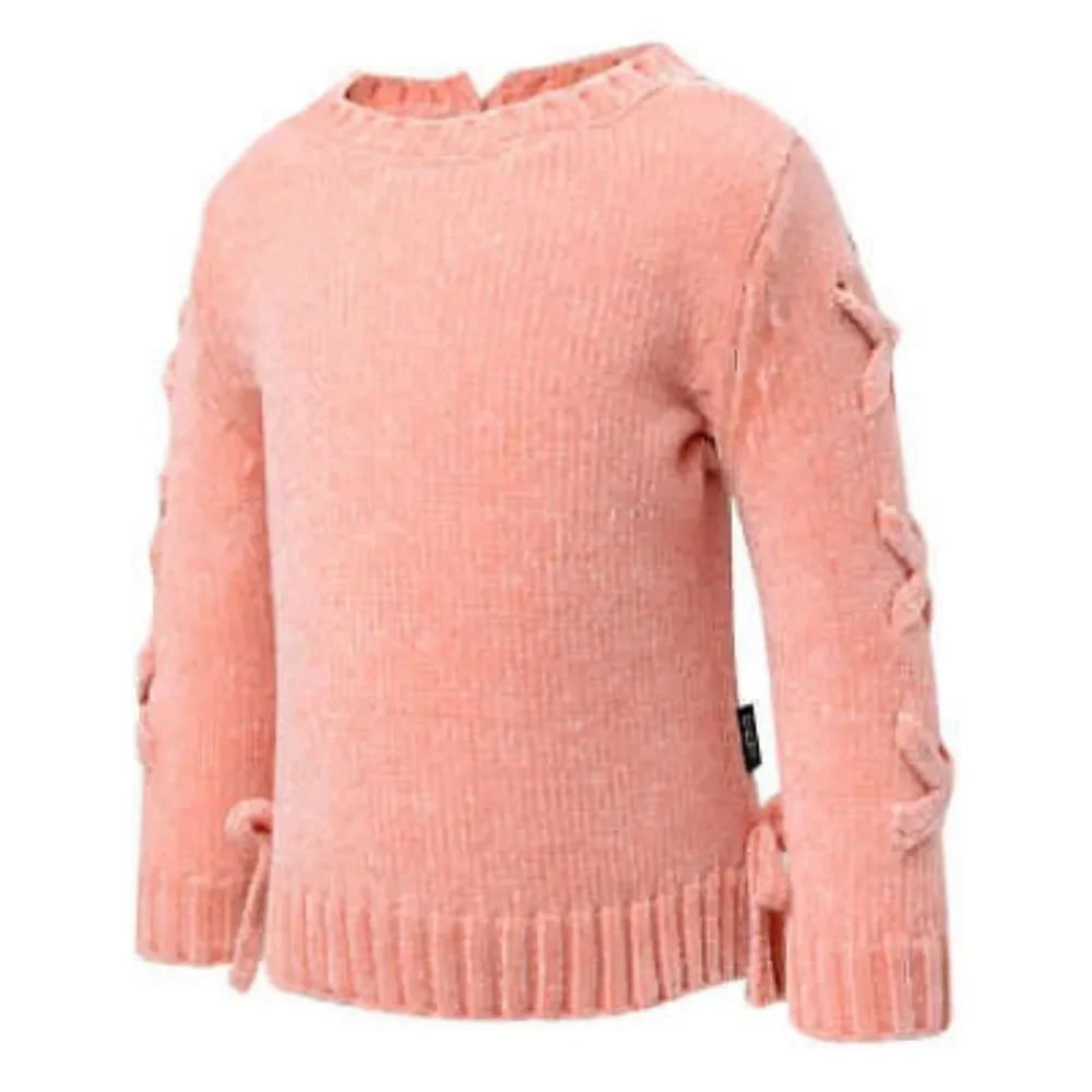 DKNY Kids 2-piece Chenille Crewneck Sweater With Legging Set Pink